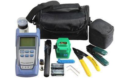 China FTTH Tool Kit Fiber Testing Tools With Fiber Cleaver And Optical Power Meter 5km for sale