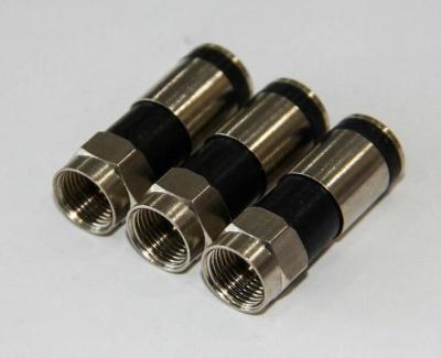 China OEM Compression F Connector For RG6 Satellite Dish , TV Antennas Coaxial Cable Connector for sale