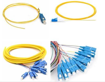 China LC UPC G652 G657 Fiber Optical Pigtail , OM1 OM2 OM3 SC Fiber Optic Patch Cord for sale