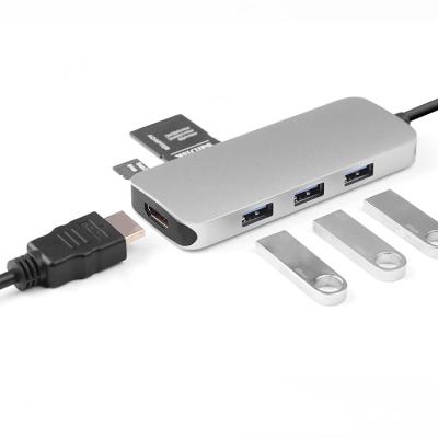 中国 HDMI AOCケーブルHDMI female+3*USB3.0A female+SD female+T female+USBのタイプc女性USBのハブ 販売のため