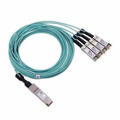 China 40G AOC Active Optical 10m HDMI Cable QSFP+ To 4x10G SFP+ Breakout IEC 60794 for sale