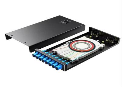 Chine TYPE coffret de Sc gauche LC FC de tableau de connexion des fibres de Matel 8 d'extrémité optique de fibre de FTTH à vendre