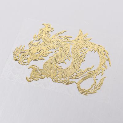 China Anti-Counterfeiting Manufacturers Wholesale Custom Printing Gold Metal Labels Transferable Adhesive Sticker for sale