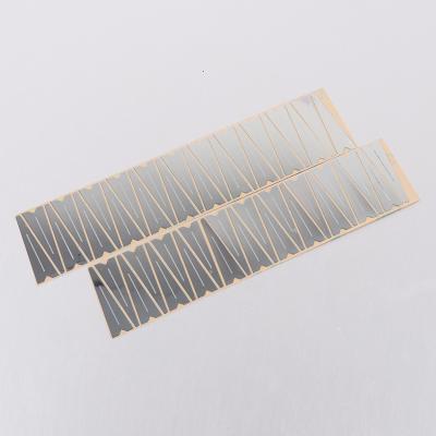 China Anti Counterfeit Custom Gold Nickel Plated Self Adhesive Label Sheets for sale