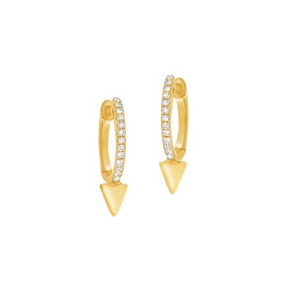 China Fashionable Trendy Korean Style Earrings Fashion Temperament Zircon Rivet Dangle Earrings For Women for sale