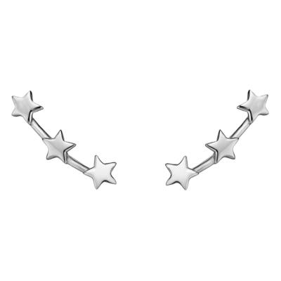 China Trendy Simple Trendy Row S925 Star Ladies Sterling Silver Stud Earrings for sale