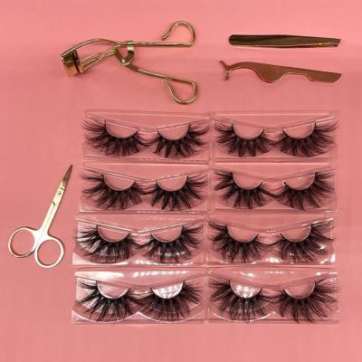 China Wholesale 3d natural handmade long real mink eyelashes with your own logo and customized boxes for sale