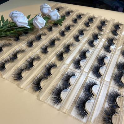 China Wholesale High Quality Natural Private Label Long Seller 5d 25mm Thick Fluffy False Mink Eyelash Bulk for sale