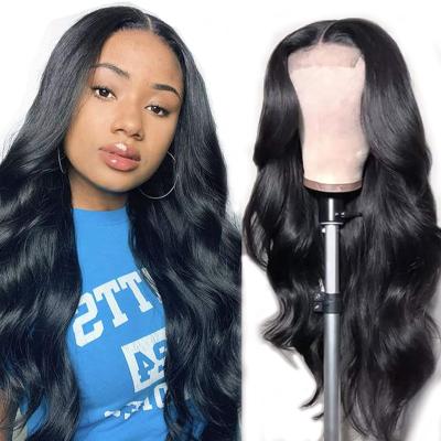 China Body Wave Vendors Wholesale Glueless Long Pretty Pre Plucked, Cheap Swiss Virgin Hair, Brazilian Human Lace Front Hair Woman Body Wave Wig for sale