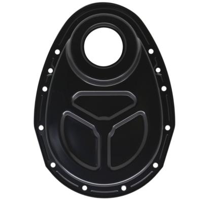 China Automotive Parts Black Steel Timing Chain Cover For Small Block Chevy for sale