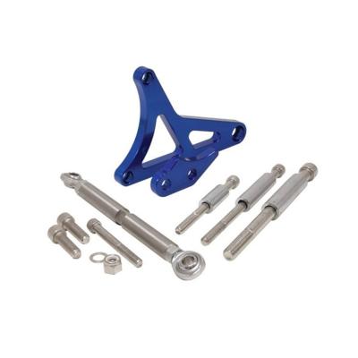 China Automobile Alternater Blue Billet Aluminum Alternator Bracket Set For Ford Mustang for sale