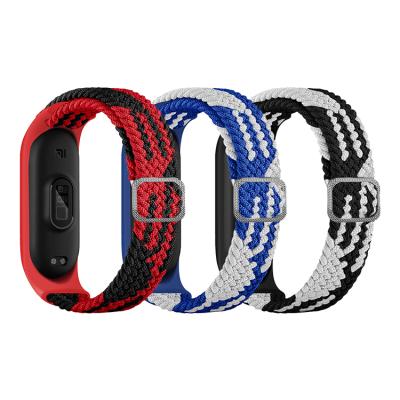 China Replaceable Braided Cloth Buckle Solo Strap For Xiaomi MI Band 6 Wristband 5 4 High Quality For xiaomi MI strap for sale