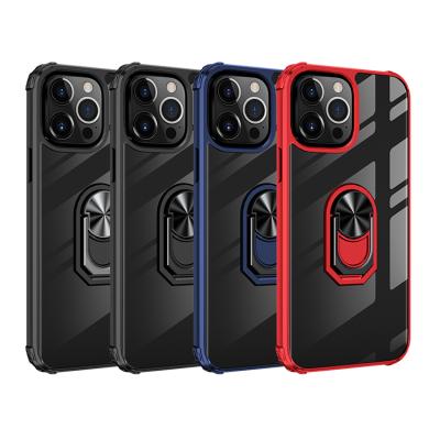 China Anti-drop Phone Case For iPhone 11 TPU+PC Acrylic Cover With Magnetic Stand Armor For iPhone Pro Case i13 Max for sale