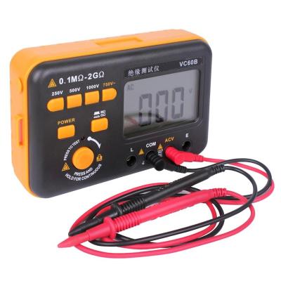 China Factory Outlet VC60B Digital Insulation Resistance Tester Ohm Tester Megger Meter Voltmeter Megohmmeter VC60B for sale