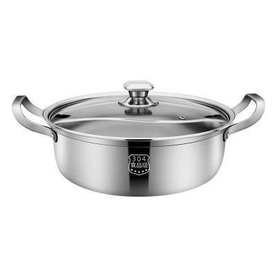 China One Piece Amazon Best Selling 304 Stainless Steel Viable Forming Soup Pot Cooking Pot Kitchenware With Large Capacity Cover for sale