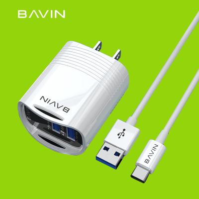 China Home Appliances Adapters OEM Custom USB Digital Display Dual Charger Adapter BAVIN PC317 for sale