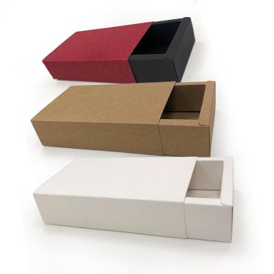 China Recyclable Boxes Custom Slip Box Kraft Paper Soap Box Packaging for sale