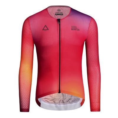 China 2019 Urban Wear Antibacterial Fire Bike Red Summer Autumn Cycling Jersey Long Sleeve For Man for sale