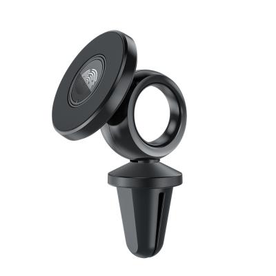 China New Coming Waterproof 360 Degree One Key Locking Magnetic Phone Holder Car Duct Mount Megnet Bracket Mobile Phone Holder for sale