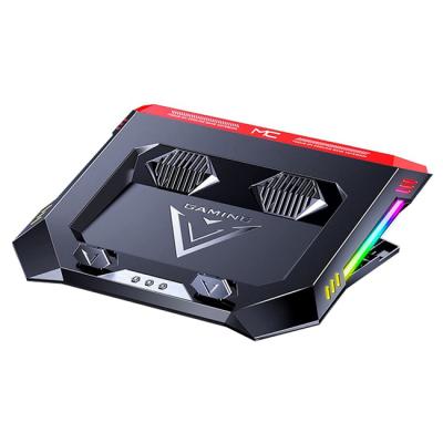 China RGB Lighting Gaming Laptop Cooling Pad Coolor Coolor Quiet Laptop Heatsink RGB Gaming Laptop Cooling Pad with Dual Fan Support 17