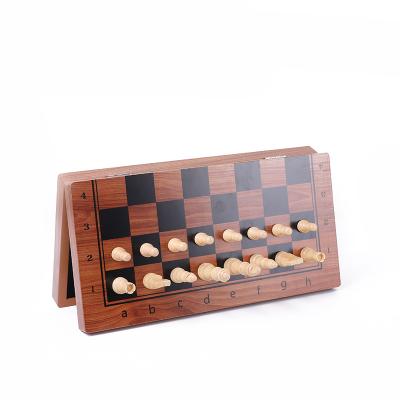 China Eco-friendly material luxury portable folding wooden magnetic set vintage travel international schach chess chess staunton board game set for sale