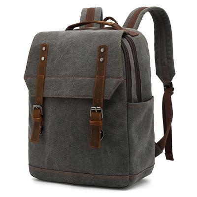 China Other Large Capacity Business Bag School Vintage New Style Leisure Travel Laptop Bag Outdoor Backpack Wholesale Canvas Rucksack for sale