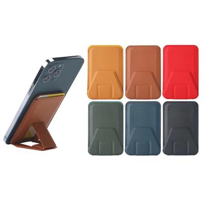 China Fashion For iPhone PU Rfid Magnetic Phone Wallet Phone Card Holder Credit Card Holder Custom Case Compatible Leather Magnetic Holder for sale