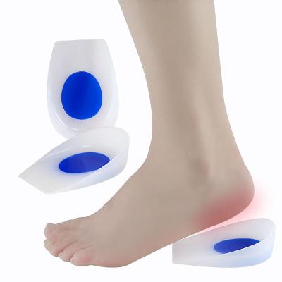 China White Blue White Blue Pain Relief Silica Gel Heel Pad Comfortable And Soft Heart Attenuation Protect Heel Cups for sale