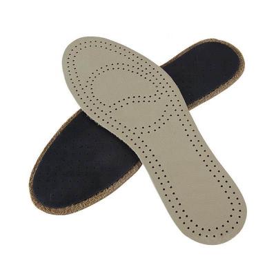 China Breathable Shock Absorber Insoles Leather Insole Comfortable Shoe Pads Breathable Shock Absorber Insoles For Men Or Women for sale