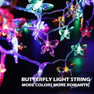 China LED string light with butterfly manufacturers festoon string lights outdoor waterproof Christmas lights butterfly decoration led string lights for sale