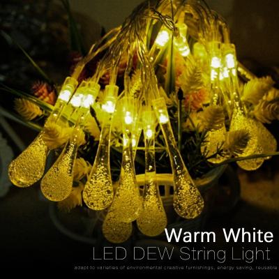 China LED string ligts with star wholesale decorated AC220V 10m 100leds Christmas lights waterproof home decoration outdoor water droplets led string light for sale