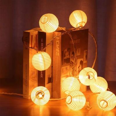 China Mini Chinese Lantern Light Factory Outlet Nylon String Globe Lantern Christmas Tree Decoration String Light Led Lantern Light for sale