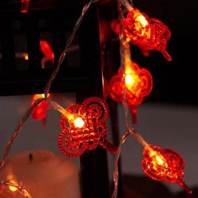 China 2020 Factory Direct Sales Chinese New Year Lights Knot String Lights Christmas Lights Fairy Chinese Holiday Decoration String Knot Lights for sale