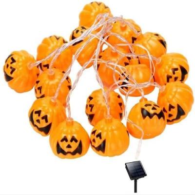 China String Lights Solar Powered Remote Control 9.7Ft Pumpkin Led Lanterns String Light For Halloween Christmas Party Holiday Decor Lighting for sale