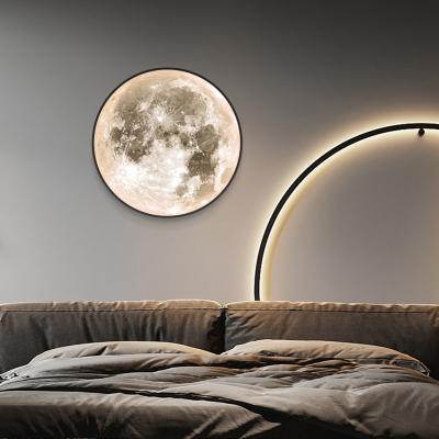 China Lighting Works Hot Sale Hot White 2 Colors Change Moon 3D Lamp Light Birthday Gift Around Wall Lamp for sale