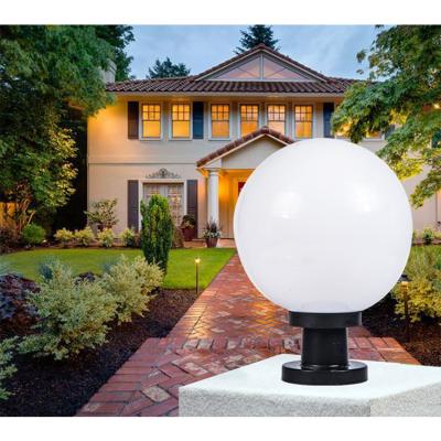 China Versatility Outdoor Waterproof Led White Ball Post Light Driveway Around Fence Light Pillar Lampp Solar Post for sale