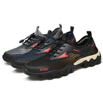 China Cool Fashion Trend High Quality Breathable Mesh Upper Sports Shoes Flexible Durable Rubber Bottom For Summer Men Shoes For Customize for sale