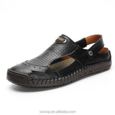 China Lightweight Multiple Lighter Outdoor Mens Wearing Sandals With Breathable Leather And Wear Resistant For OEM for sale