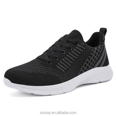 China Cushioning Hot Styles Sport Shoes For Couples Breathable Knitting Top Mens Sport Shoes With Anti-Slip Flexible Bottom for sale