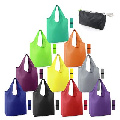 China Yanyi Fashion Wholesale Eco-Friendly Folding Pocket Ripstop Polyester Foldable Reusable Nylon Shopping Bag for sale