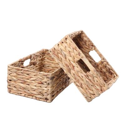 China YanYi Multifunctional Household Fruit Basket Water Hyacinth Sundries Storage Basket Hollow Basket Eco-friendly Nordic Fruit for sale