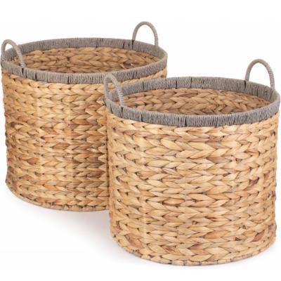 China Children's YanYi Household Woven Water Hyacinth Baskets Sink Storage Basket Toy Rope Basket Storage for sale