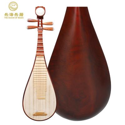 China Aoshi Aoshi Lehai Pipa Aoshi Instrument Aoshi Wooden Shaft Yellow Sandalwood Phase Wood Flowers Flowers Headdress Rich Sour Branch Wooden Pipa for sale