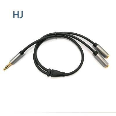 China Car 3.5mm Adapter 1/8 TRS Stereo Male To Dual 1/4 Stereo 3.5mm Female Y Splitter To 2 RCA Cable Earphone Splitter for sale