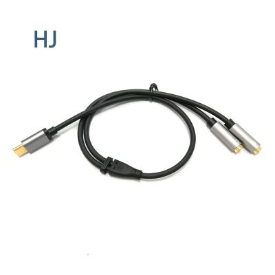 China Car USB Type C to 3.5mm Combo Earphone Audio Adapter USB C to 3.5mm Earphone Splitter USB C Adapter Audio Cord for sale