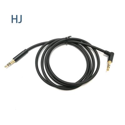 China The car 90 degree TRRS 3.5MM right angle male to aux cable. Male Auxiliary Car TRRS Cable 3.5mm TRRS Audio Cable for sale