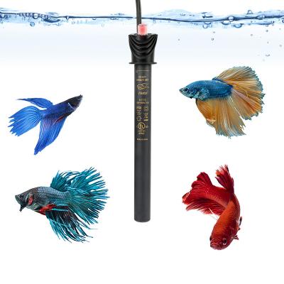 China Sustainable Aquarium Heater Electric Submersible Adjustable Aquarium Pond Heater 75W Plastic Heater for sale