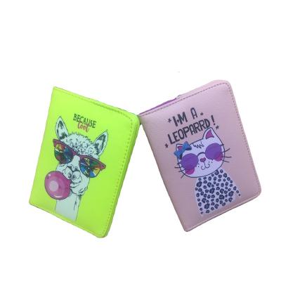 China Lady Fashion Lady's Laser PU With Silver Stone Animal Print Passport Cover Credit Card Holders for sale