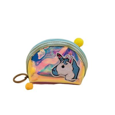 China Fashion Girl's Cheap Holographic PVC With Unicorn Mini Patch Coin Bag, Mini Coin Pouch, Mini Coin Pouch for sale