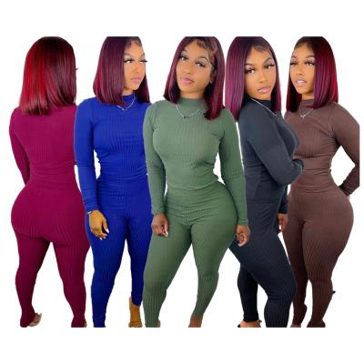 China W2371 Breathable Two-Piece Set Sweat Suit Jogger Tracksuit 2021 Autumn Clothing Casual Women Outfits for sale